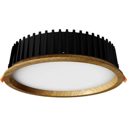 Corp de iluminat LED încastrat RONDO WOODLINE LED/18W/230V 4000K d. 26 cm lemn masiv stejar APLED