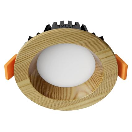 Corp de iluminat LED încastrat RONDO WOODLINE LED/3W/230V 4000K d. 9 cm lemn masiv pin APLED