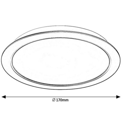 Corp de iluminat LED încastrat LED/17W/230V d. 17 cm Rabalux