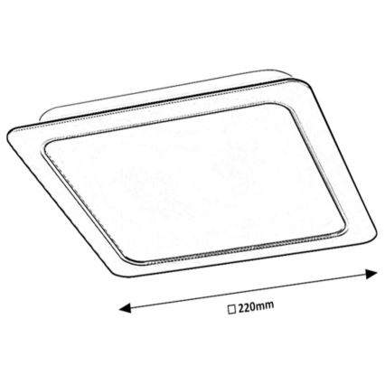 Corp de iluminat LED încastrat LED/24W/230V 22 cm Rabalux