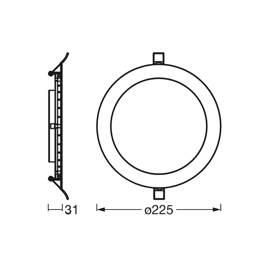 Corp de iluminat LED încastrat SLIM LED/22W/230V 4000K