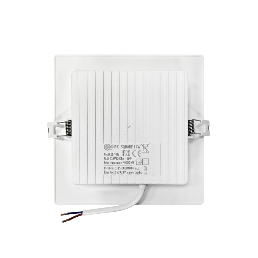 Corp de iluminat LED încastrat SQUARE LED/12W/230V 4000K 17x17 cm alb