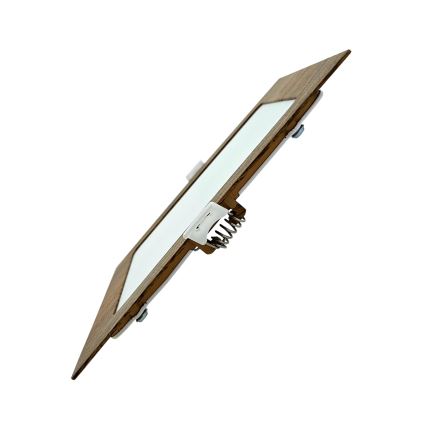 Corp de iluminat LED încastrat SQUARE LED/12W/230V 4200K 16,8x16,8 cm maro