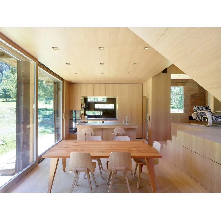 Corp de iluminat LED încastrat SQUARE WOODLINE LED/3W/230V 3000K 9x9 cm lemn masiv frasin APLED