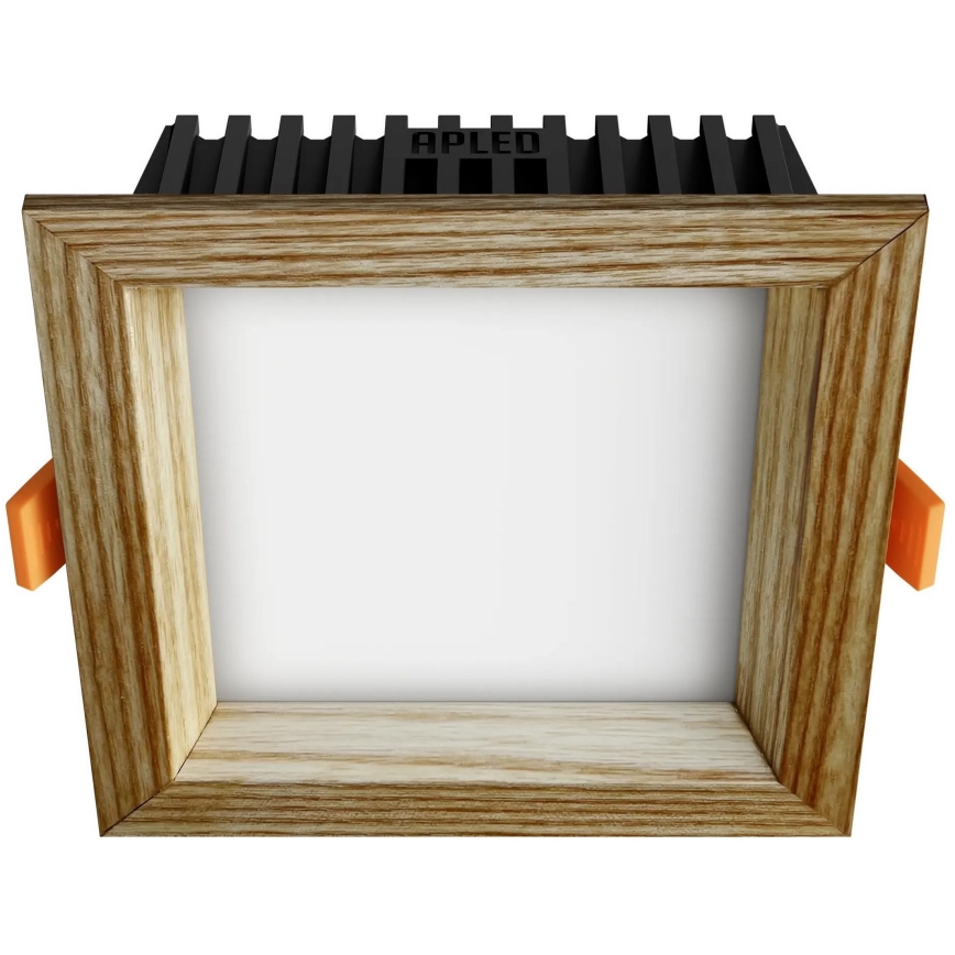 Corp de iluminat LED încastrat SQUARE WOODLINE LED/6W/230V 3000K 12x12 cm lemn masiv frasin APLED