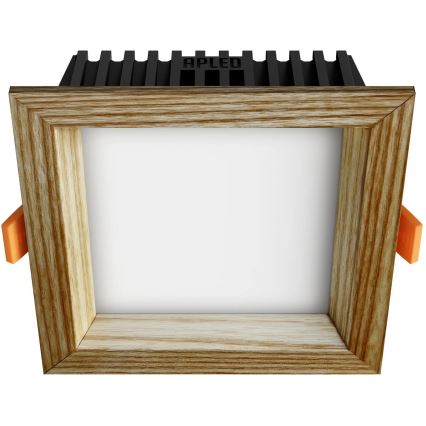 Corp de iluminat LED încastrat SQUARE WOODLINE LED/6W/230V 4000K 12x12 cm lemn masiv frasin APLED