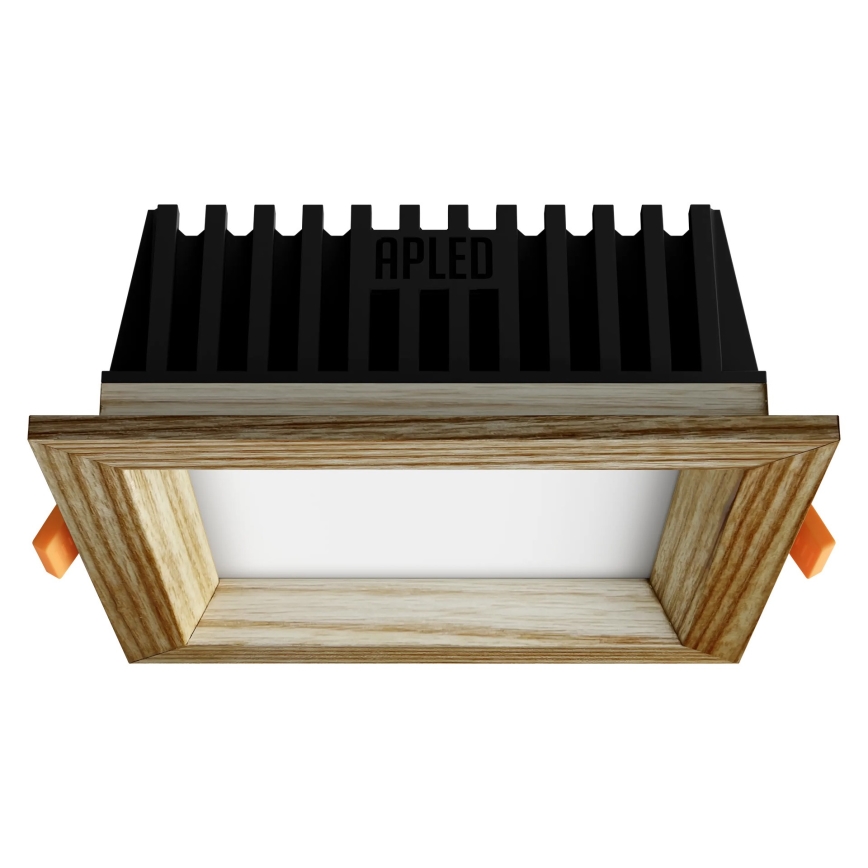 Corp de iluminat LED încastrat SQUARE WOODLINE LED/6W/230V 4000K 12x12 cm lemn masiv frasin APLED