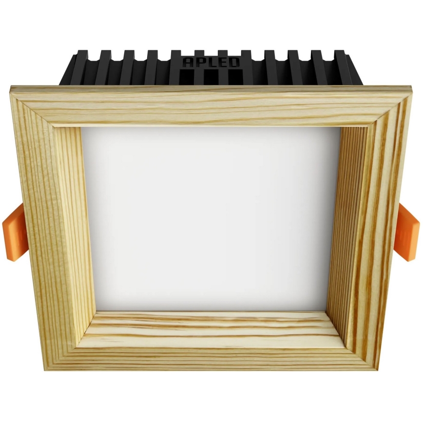 Corp de iluminat LED încastrat SQUARE WOODLINE LED/6W/230V 4000K 12x12 cm lemn masiv pin APLED