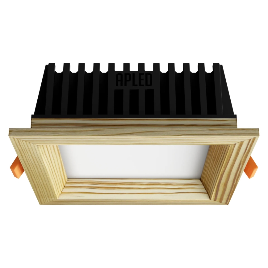 Corp de iluminat LED încastrat SQUARE WOODLINE LED/6W/230V 4000K 12x12 cm lemn masiv pin APLED