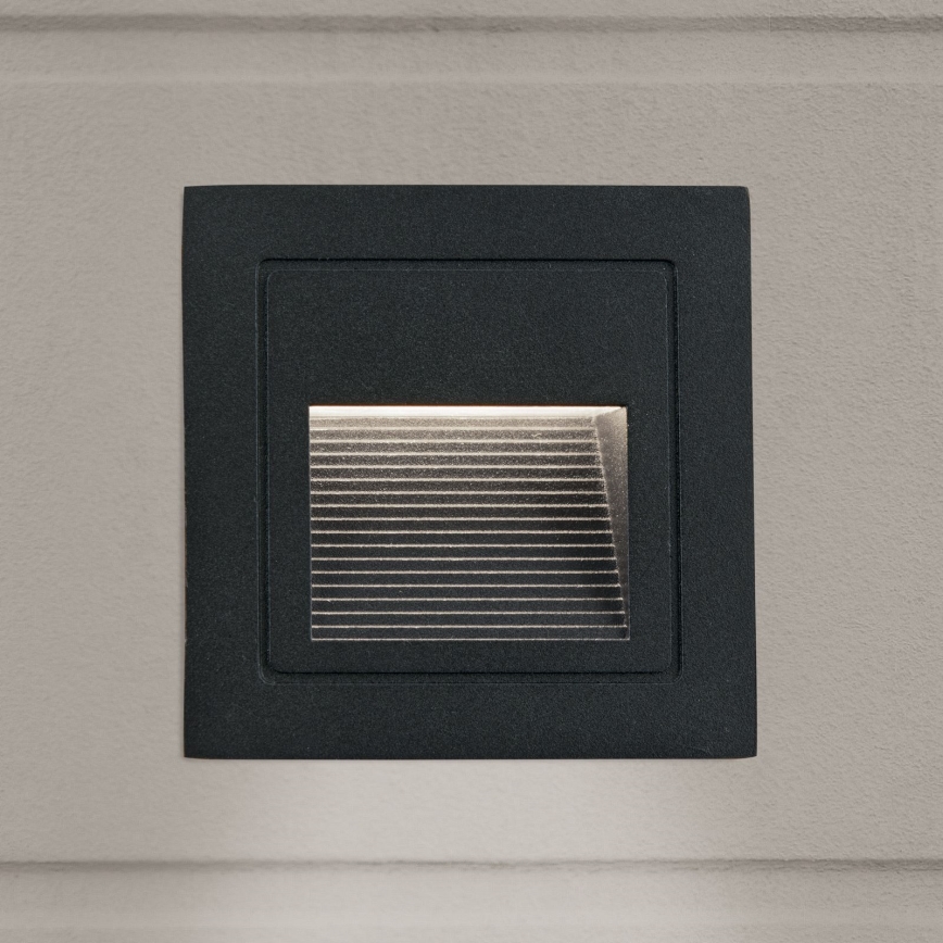 Corp de iluminat LED încorporat LORO LED/2W/230V IP65 negru