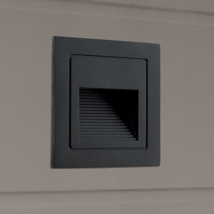 Corp de iluminat LED încorporat LORO LED/2W/230V IP65 negru