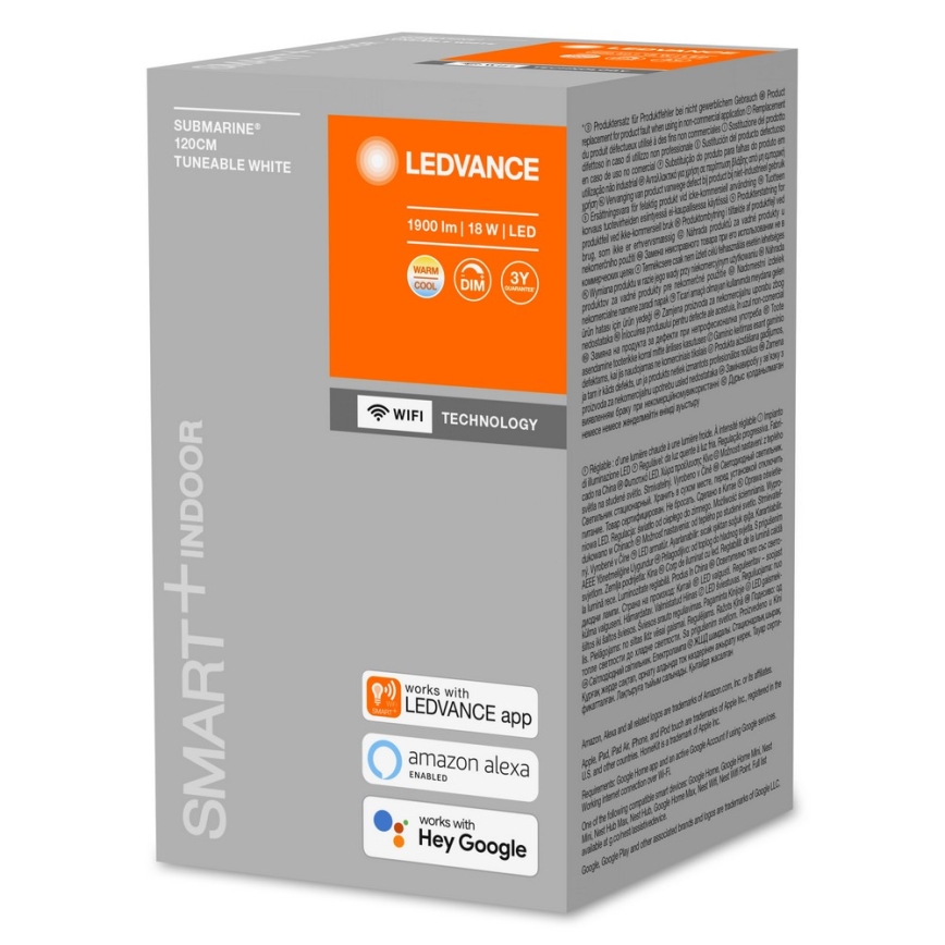 Corp de iluminat LED industrial dimabil SUBMARINE G13/18W/230V 2700-6500K Wi-Fi IP65 Ledvance