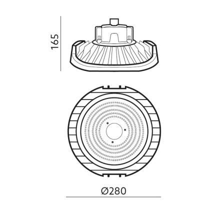 Corp de iluminat LED industrial tehnic NINA HIGHBAY LED/110W/230V 4000K IP65