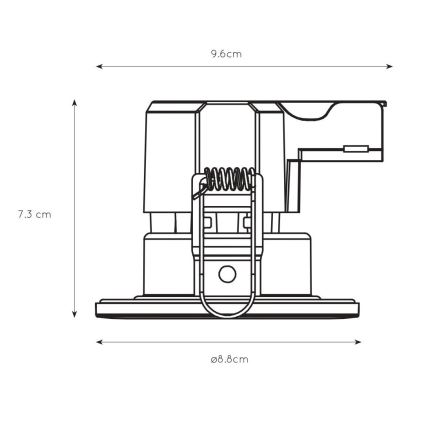 Corp de iluminat LED pentru baie BINKY LED/6,5W/230V IP65 Lucide 22973/06/99