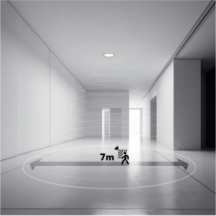 Corp de iluminat LED pentru baie cu senzor de mișcare și senzor crepuscular NIVERA LED/12W/230V IP54 3000/4000/6000K Ø 22,5 cm negru + telecomandă