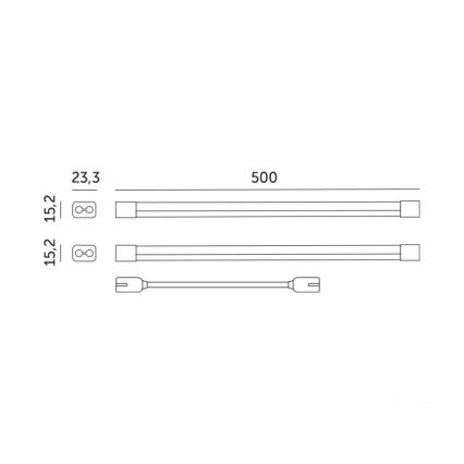 Corp de iluminat LED pentru corpuri de bucătărie pentru creșterea plantelor 2xLED/8,5W/230V alb