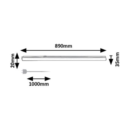 Corp de iluminat LED pentru corpuri de bucătărie Rabalux LED/12W/230V 3000/4000K alb