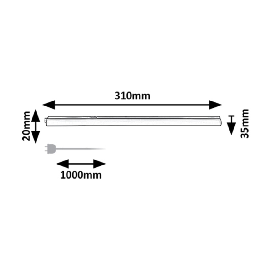 Corp de iluminat LED pentru corpuri de bucătărie Rabalux LED/4W/230V 3000/4000K negru