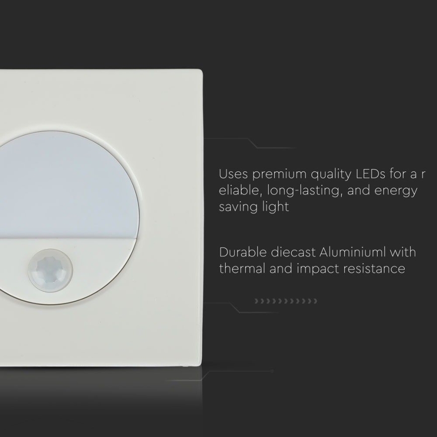 Corp de iluminat LED pentru scări cu senzor de mișcare LED/3W/230V 4000K alb