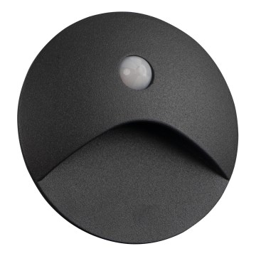 Corp de iluminat LED pentru scări cu senzor de mișcare și de amurg EXIN LED/2,5W/230V 4000K IP65 antracit rotund