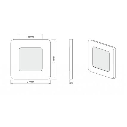 LDST DI-01-B-BC9 - LED iluminat scara DIANA 9xLED/1,2W/230V alb 3500K
