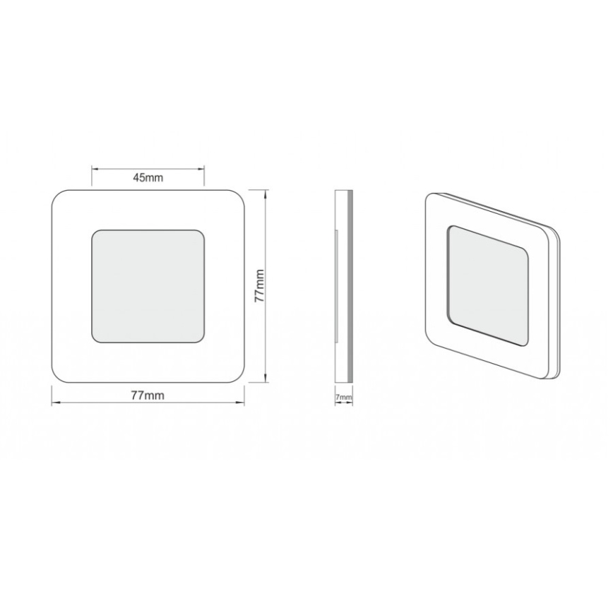 LDST DI-01-B-BC9 - LED iluminat scara DIANA 9xLED/1,2W/230V alb 3500K