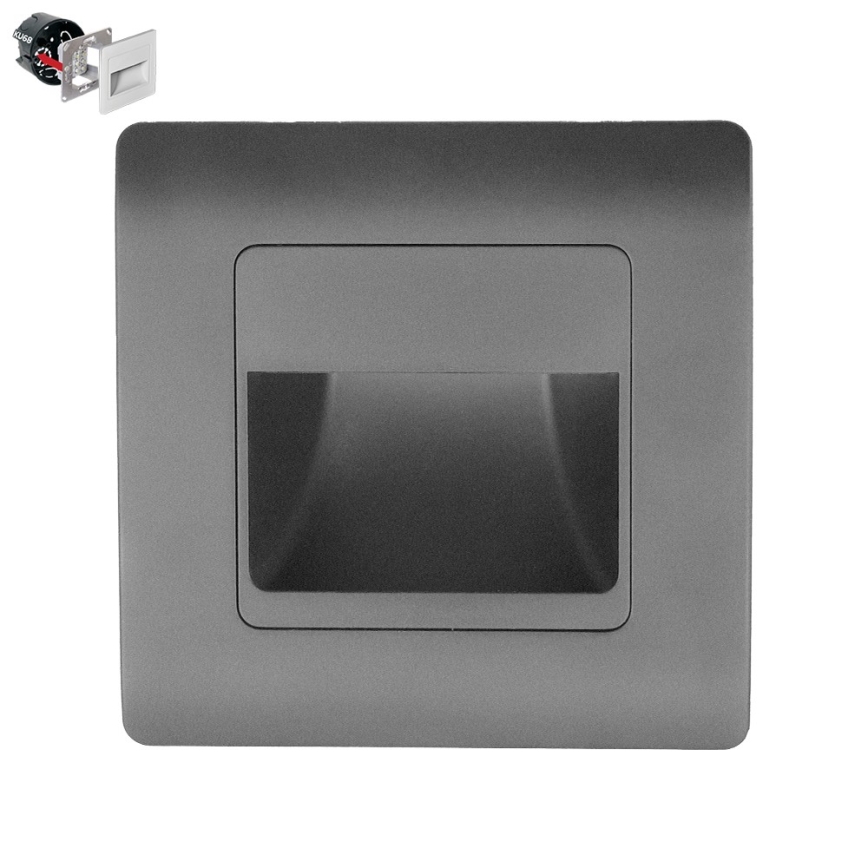Corp de iluminat LED pentru scări Emithor 70439 STEP LIGHT LED/1W/230V antracit