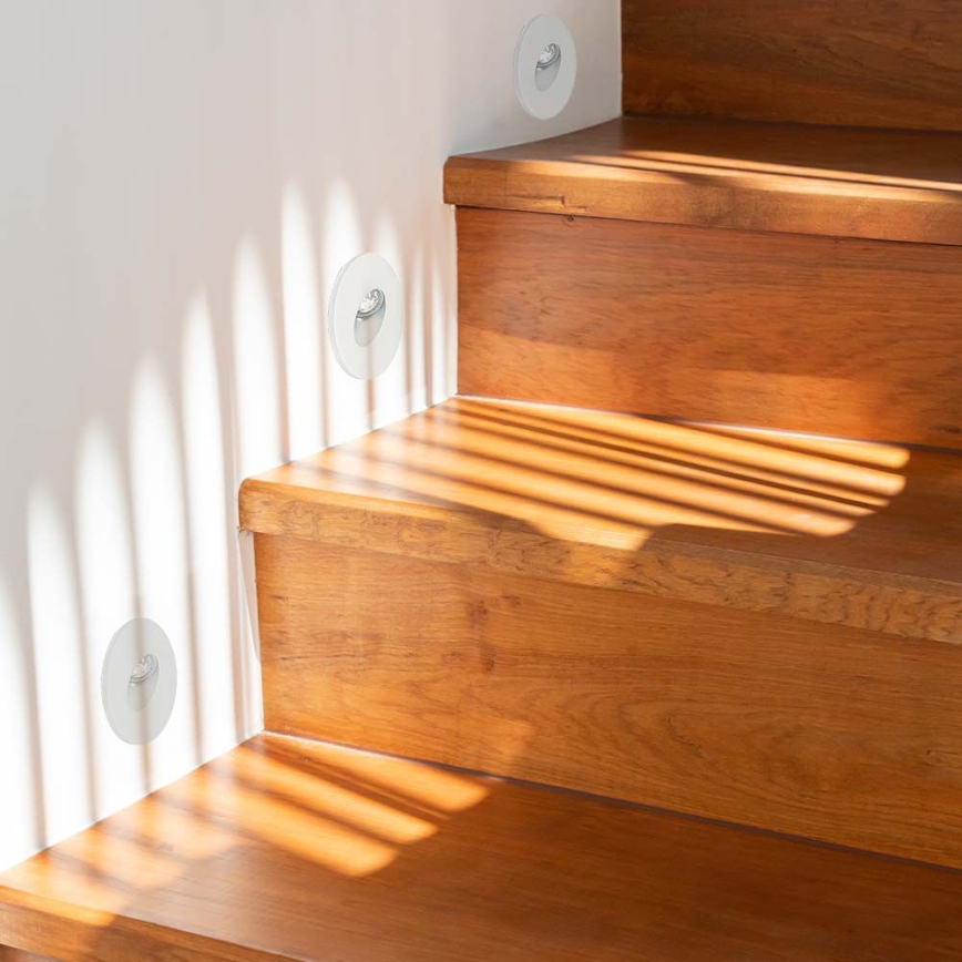 Corp de iluminat LED pentru scări LED/3W/230V 3000K alb