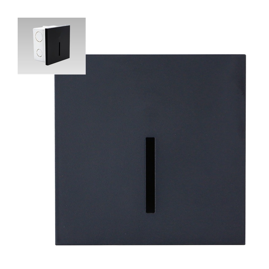 Corp de iluminat LED pentru scări LINE LED/1W/230V 4000K negru Emithor 70431
