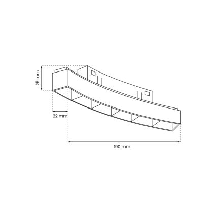 Corp de iluminat LED pentru sistem de șină MAGNETIC TRACK LED/6W/48V 3000K negru