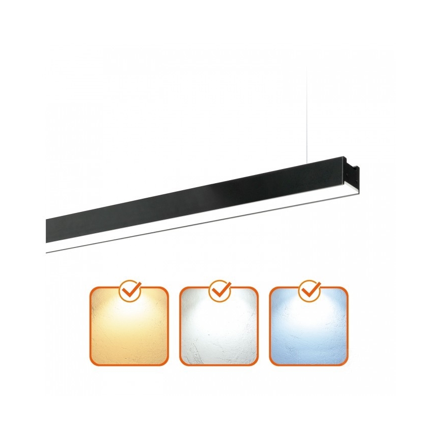 LED corp de iluminat pentru tavan, aplicat/suspendat KOLINE LED/40W/230V 3000/4000/6500K 120 cm negru