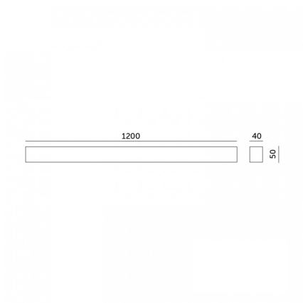LED corp de iluminat pentru tavan, aplicat/suspendat KOLINE LED/40W/230V 3000/4000/6500K 120 cm negru