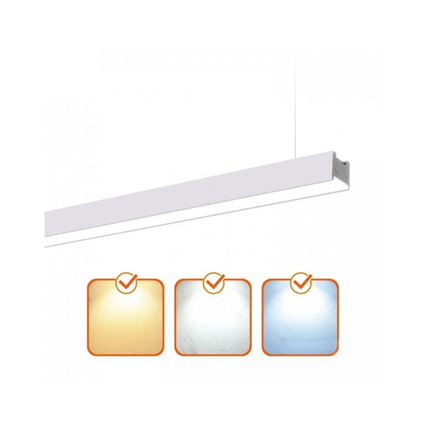 Corp LED de tavan pentru montaj aparent sau suspendat KOLINE LED/40W/230V 3000/4000/6500K 120 cm alb