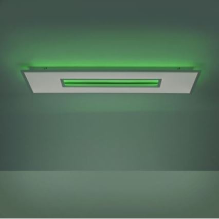 Plafonieră LED RGB dimabilă RECESS 1xLED/41W/230V + 1xLED/7,5W  Leuchten Direkt 11646-16 + telecomandă