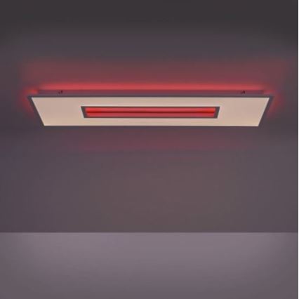 Plafonieră LED RGB dimabilă RECESS 1xLED/41W/230V + 1xLED/7,5W  Leuchten Direkt 11646-16 + telecomandă
