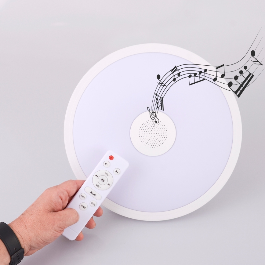 Corp de iluminat LED RGB pentru baie cu difuzor LED/18W/230V IP44 Globo + telecomandă