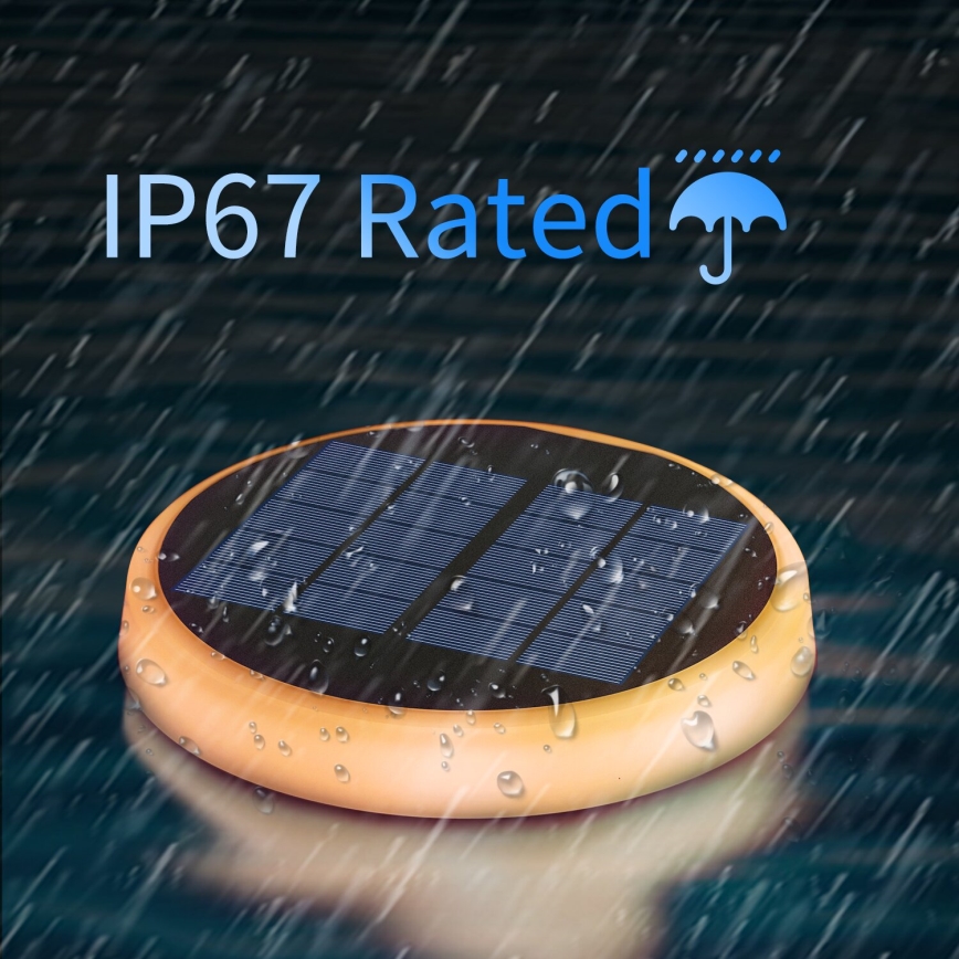 Corp de iluminat LED RGBIC solar Aigostar LED/0,6W/3,7V IP65 2000 mAh