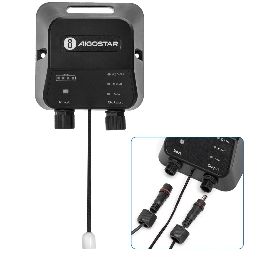 Corp de iluminat LED solar Aigostar LED/35W/12V 3000 mAh 6500K d. 16,8 cm + telecomandă