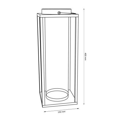 Corp de iluminat LED solar GLAMOUR LED/1,2V 600 mAh IP44 negru