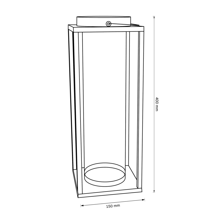 Corp de iluminat LED solar GLAMOUR LED/1,2V 600 mAh IP44 negru