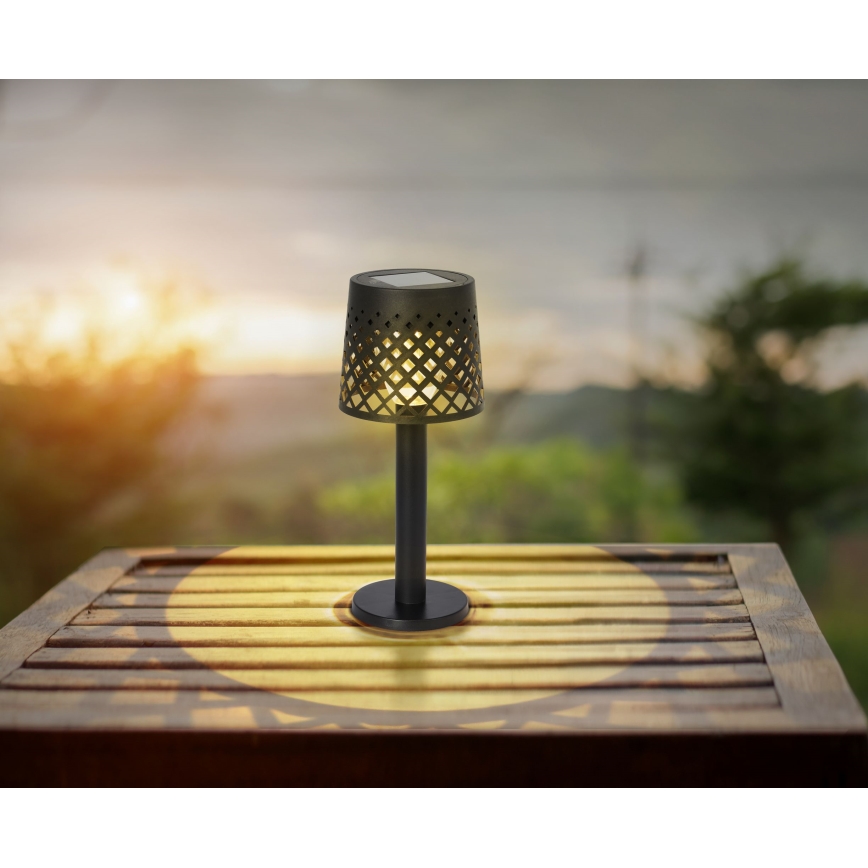 Corp de iluminat LED solar Globo LED/0,06W/3,2V 3000K IP44 negru