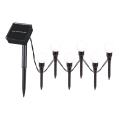 Corp de iluminat LED solar KULKI 6xLED/1,2V 600 mAh 4,3 m IP44 negru/alb