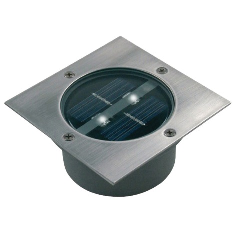 Corp de iluminat LED solar pentru căi de acces LED/0,12W/2xAAA IP67 pătrat oțel inoxidabil