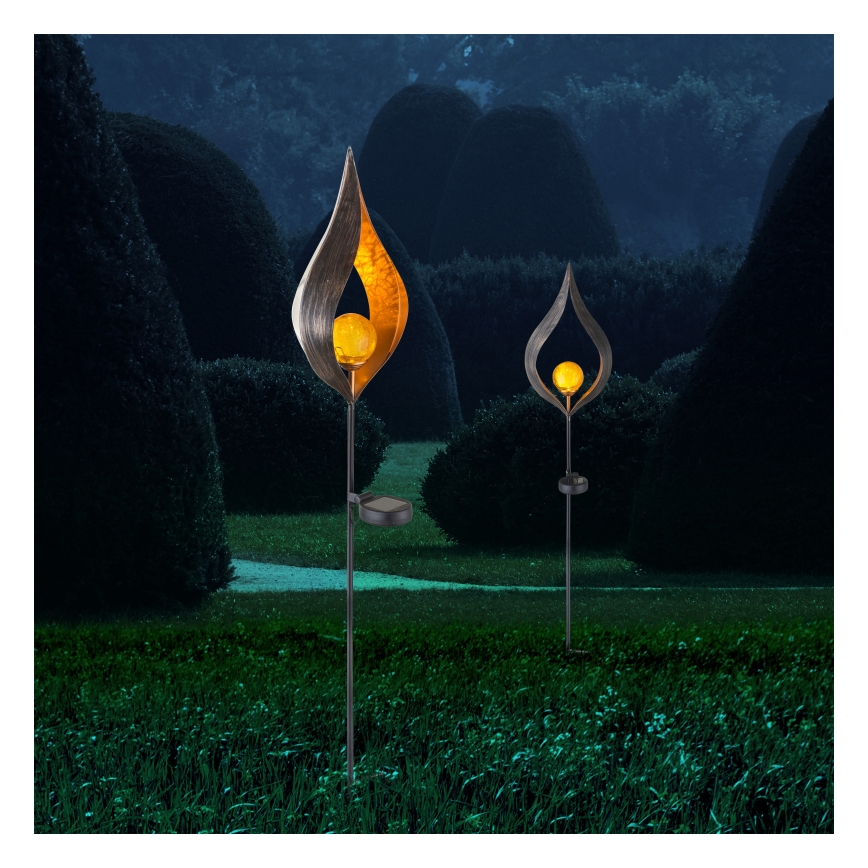 Corp de iluminat LED solar LED/0,02W/3V 600mAh IP44 bronz Globo