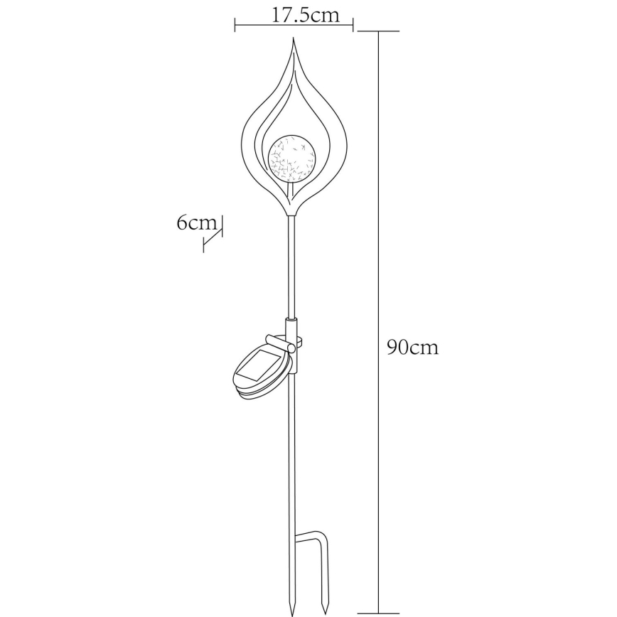 Corp de iluminat LED solar LED/0,02W/3V 600mAh IP44 bronz Globo