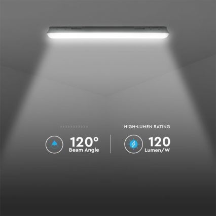 Corp de iluminat LED tehnic tip fluorescent cu modul de urgență integrat, 36W/230V, 6500K, IP65, 2200 mAh, 120 cm