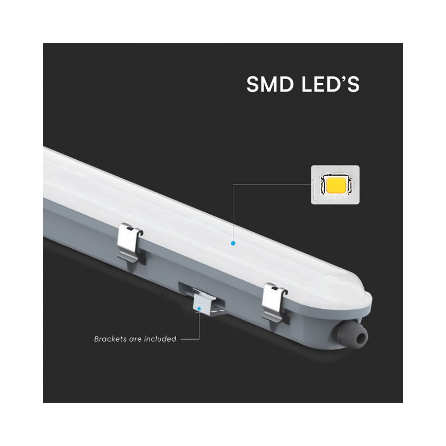 Corp de iluminat tehnic fluorescent LED cu modul de urgență LED/48W/230V 6500K IP65 2200 mAh 150 cm
