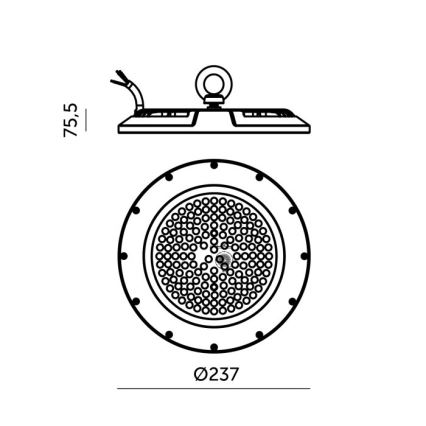 Corp de iluminat LED tehnic industrial GRAZA HIGHBAY LED/100W/230V 4000K IP65