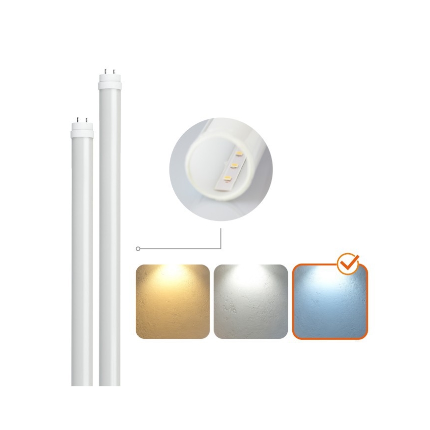 Corp de iluminat LED tehnic T8, 2x G13, 18W, 230V, 6500K, IP65, 127 cm