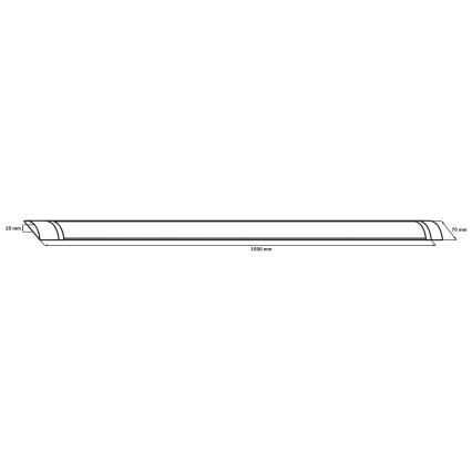 Corp de iluminat LED tip fluorescent, 150 cm, 50 W, 230 V, 4000 K, negru
